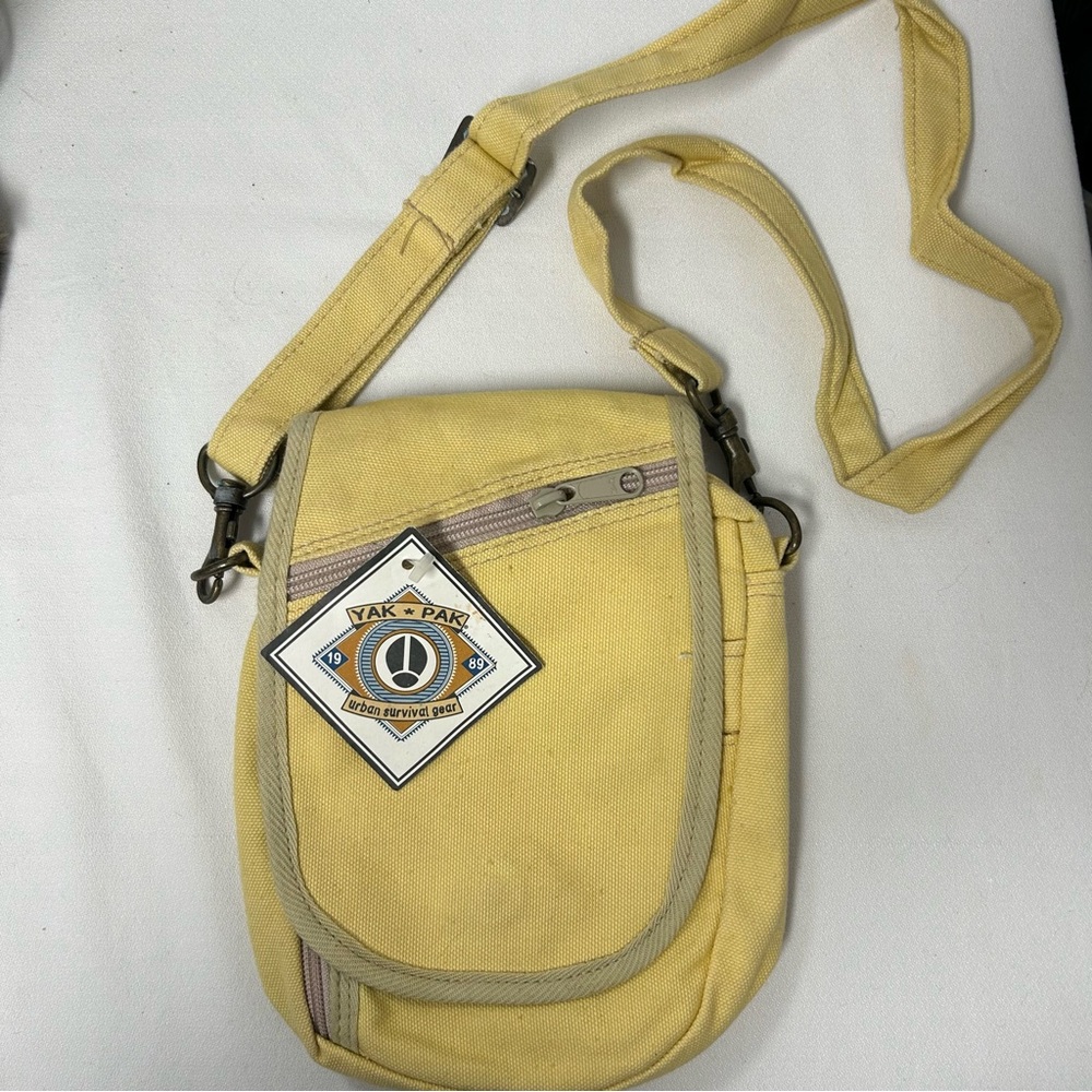 Yak Pak Yellow Canvas Crossbody Bag